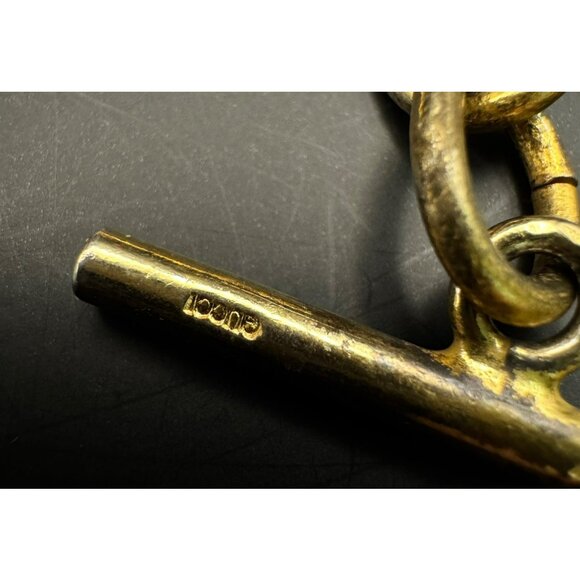 Vintage 1970\'s Gucci Chain Link Belt Bronze Enamel Goldtone Rare